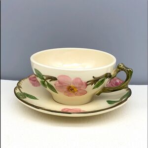 NWOT Franciscan Desert Rose Cup & Saucer Set